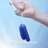 Double Pleasure Bullet Set Rechargeable Available in Purple & Turquoise